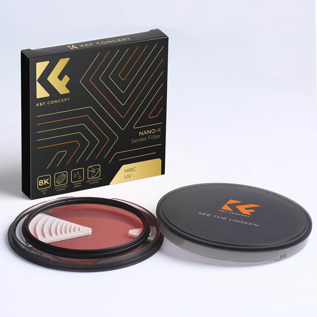 K&F Concept 82mm MCUV Filter Multi-Layer Coatings HD/Hydrophobic/Scratch Resistant/Ultra-Slim Nano-X Series KF01.970 - 5